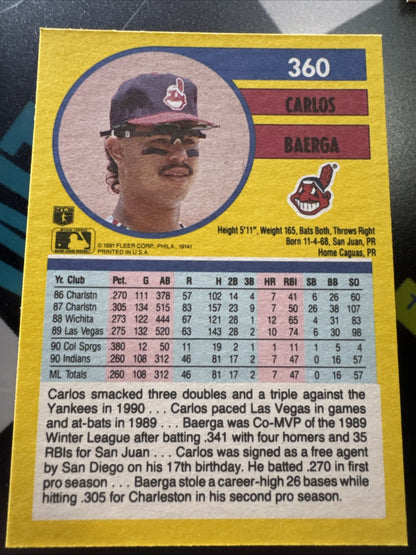 1991 Fleer - Carlos Baerga #360