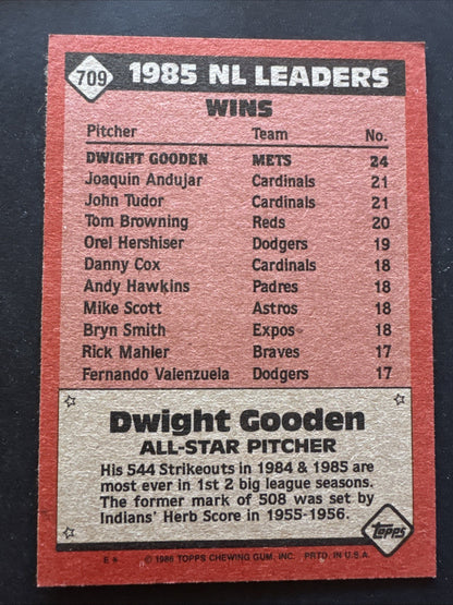 1986 Topps - All-Star Dwight Gooden #709