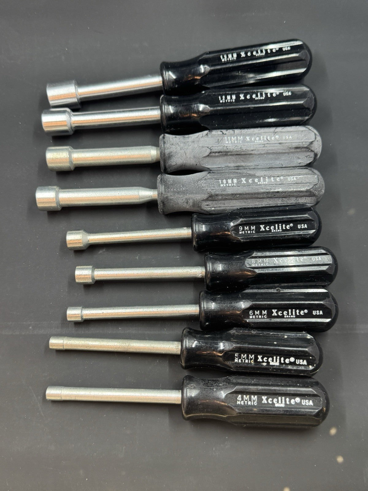 Snap-On Tools USA NDM1090AK 9pc Metric Nut Driver Set, Amber Handle w/ Kit Bag