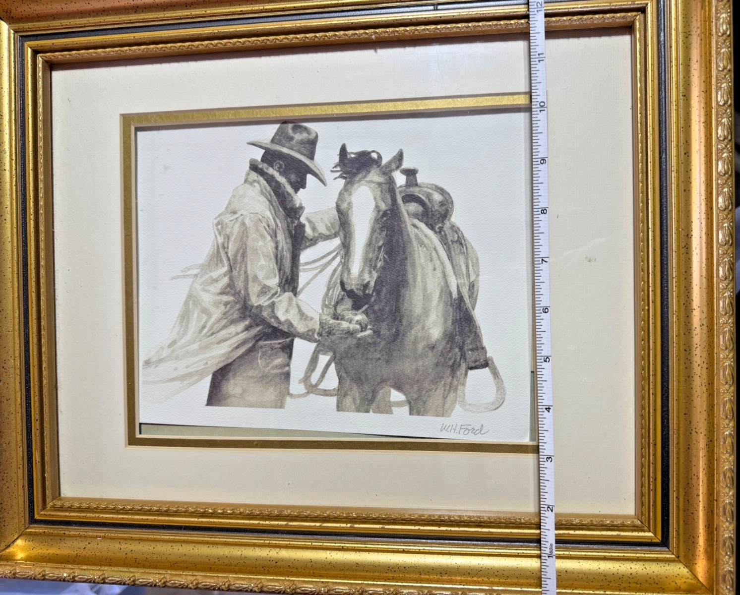 W.H Ford Lithograph "Partners" 