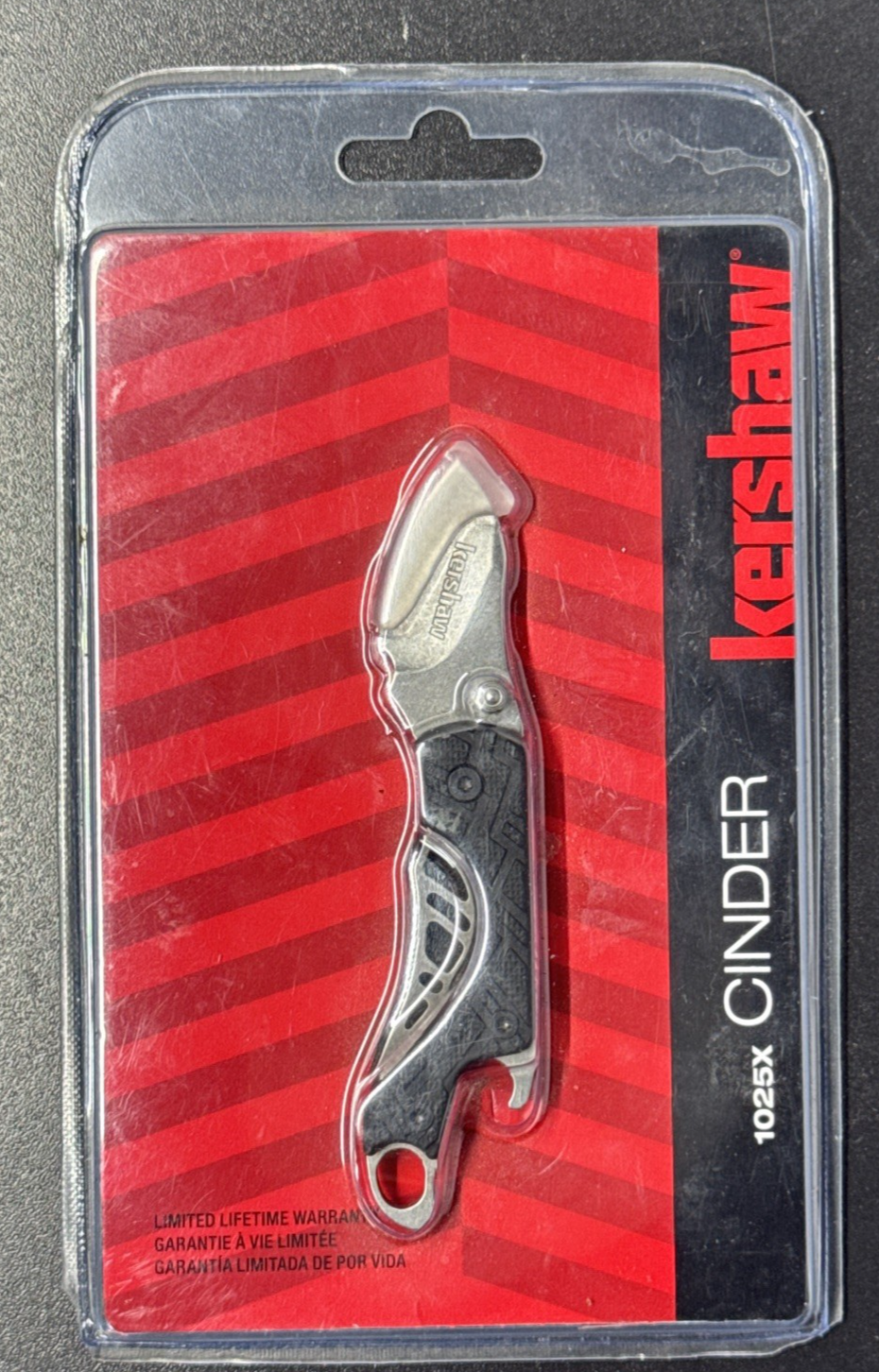 Kershaw Cinder 1025x Folding Knife 1.4" Stainless Blade Black Nylon Handle