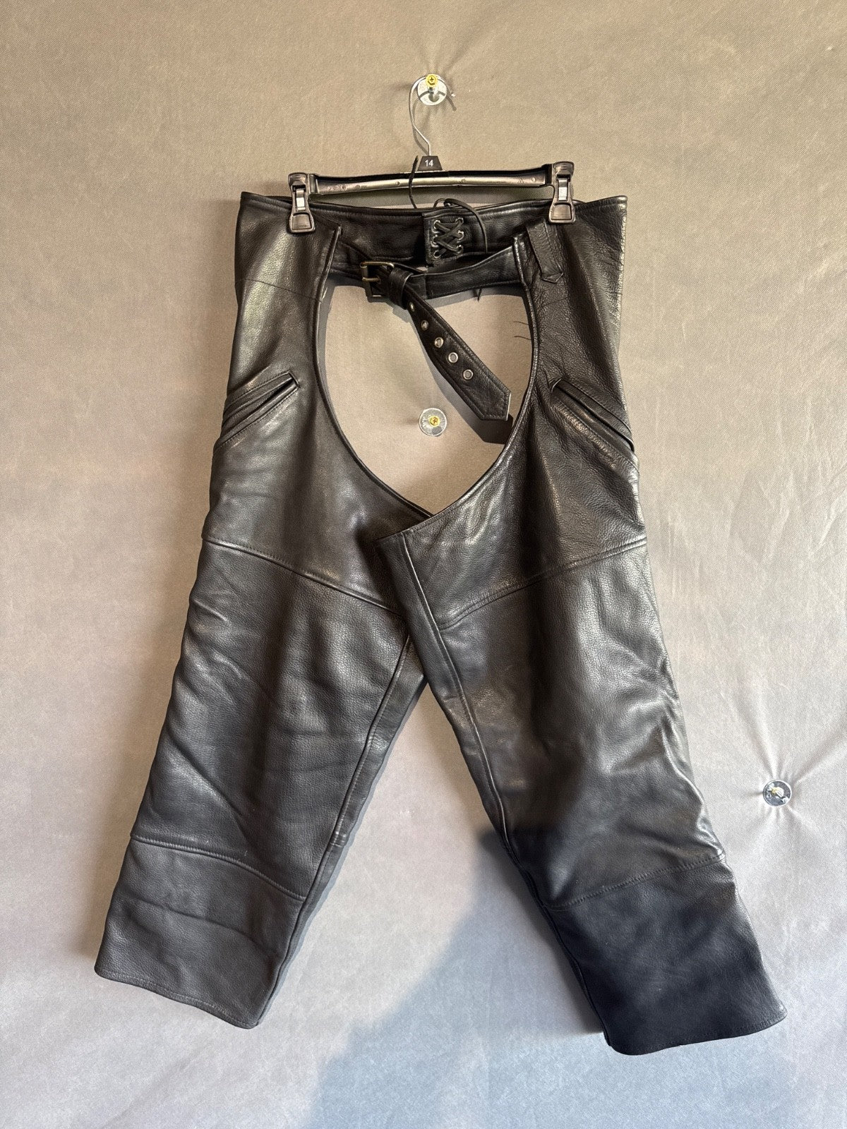 Xpert Performance Gear Leather Chaps Black Large