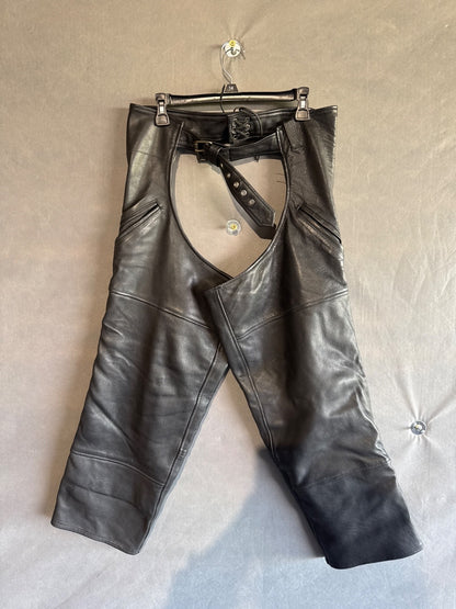 Xpert Performance Gear Leather Chaps Black Large