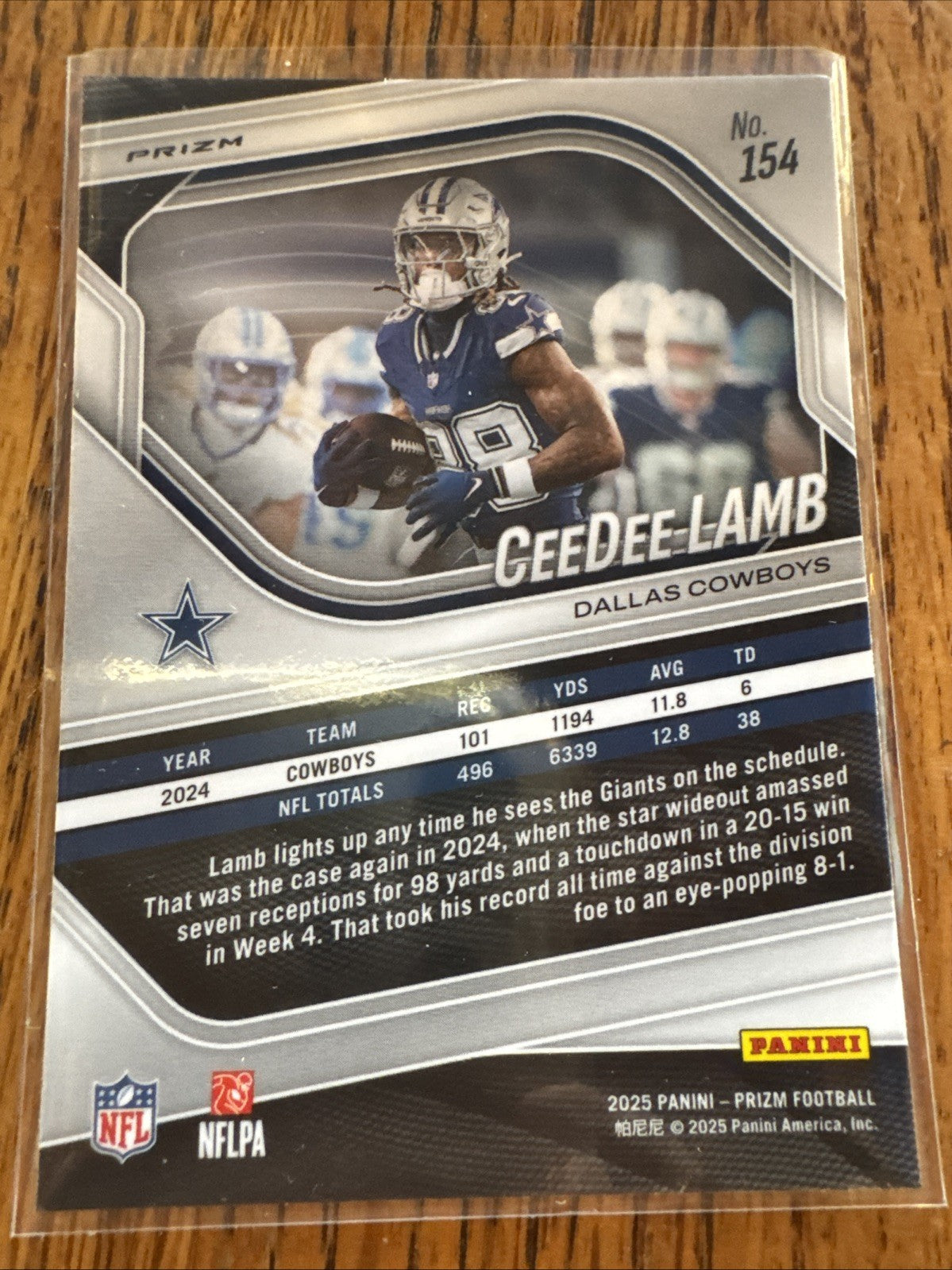 2025 Panini Prizm - CeeDee Lamb #154 Neon Green Pulsar Prizm