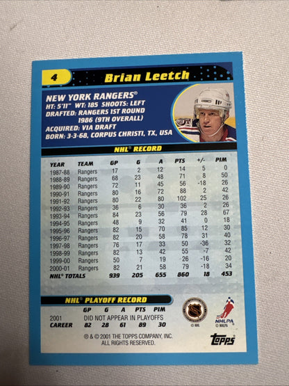 2001-02 Topps - Brian Leetch #4 Heritage Parallel