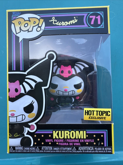 Funko Pop! Sanrio Kuromi Blacklight #71 Hot Topic Exclusive  KUROMI