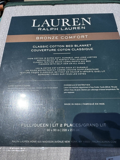 Ralph Lauren Queen Classic Cotton Blanket
