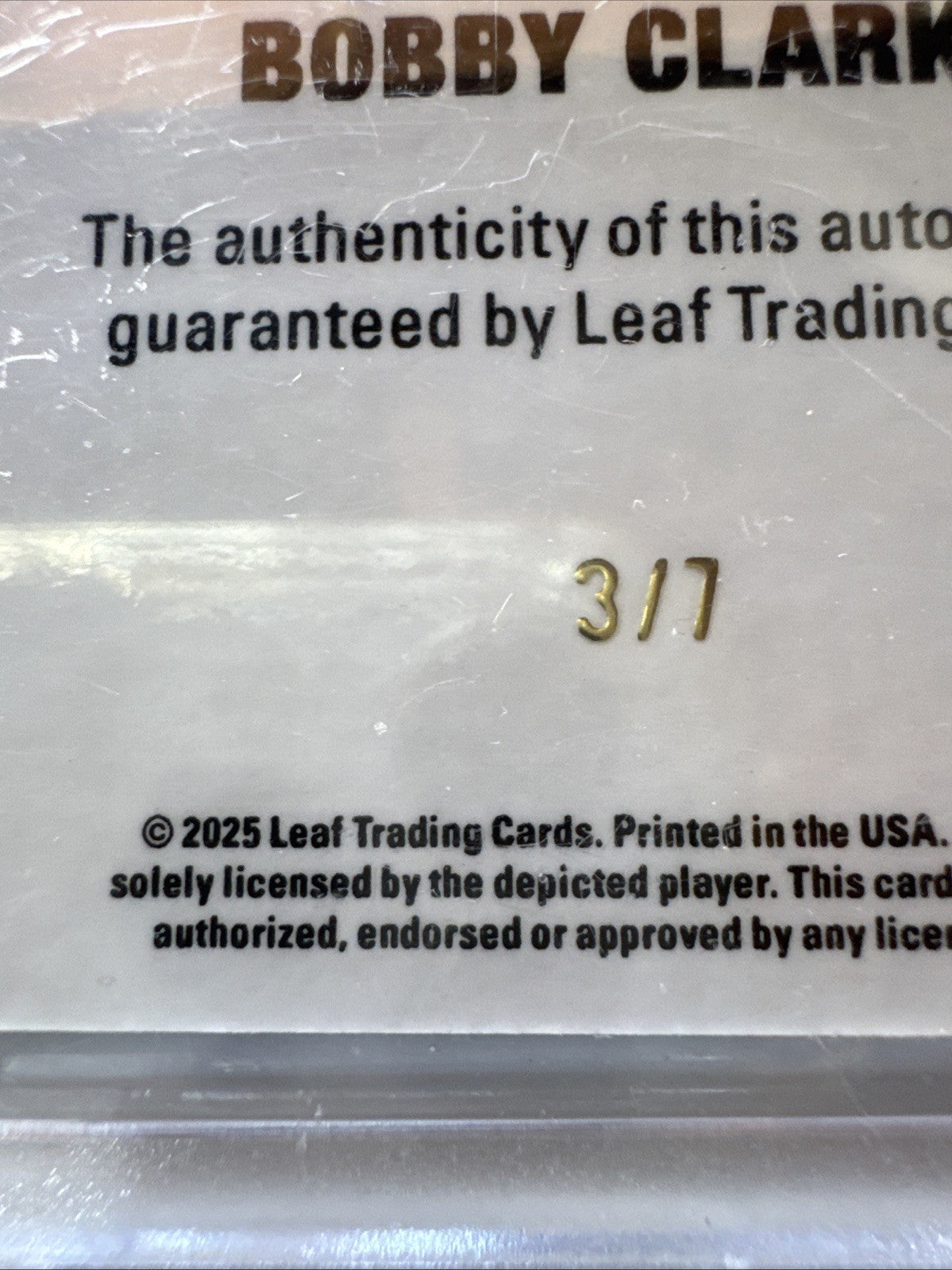 2025 Leaf Metal Legends - Leaf Originals 1948 Bobby Clarke #LO-BC1 3/7