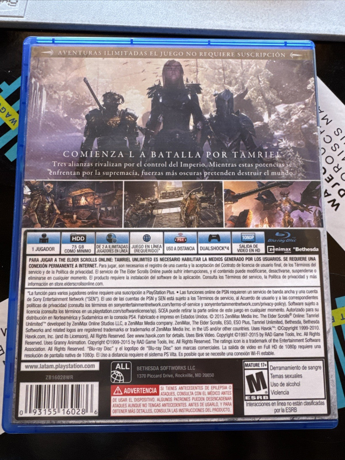 NEW The Elder Scrolls Online Tamriel Unlimited PS4 English & Spanish Sealed