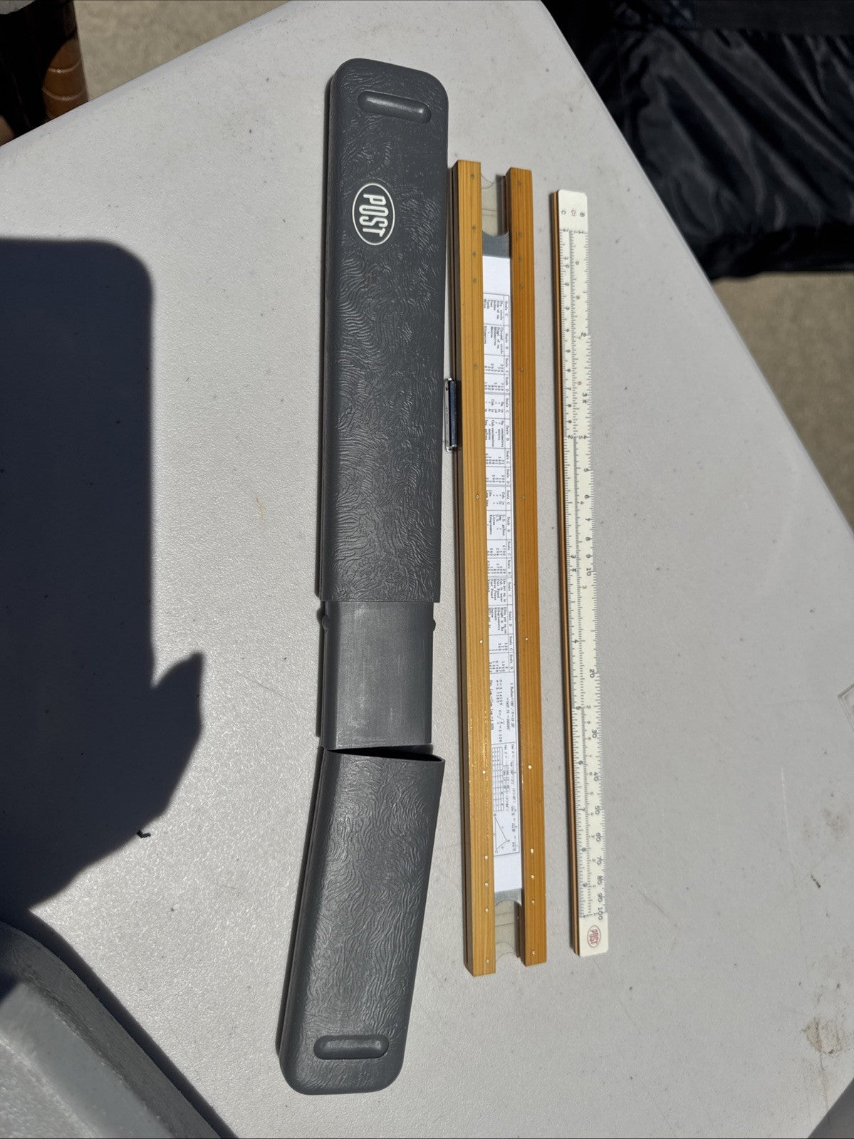Vtg Post Slide Rule 1447 Hemmi Japan Bamboo Fredrick Post Co