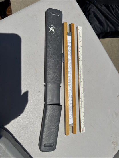 Vtg Post Slide Rule 1447 Hemmi Japan Bamboo Fredrick Post Co