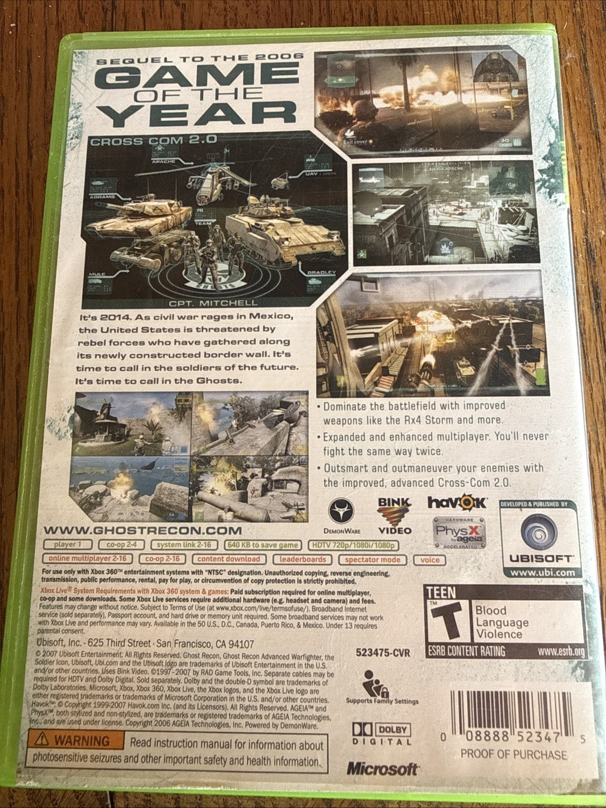 Tom Clancy's Ghost Recon Advanced Warfighter 2 - Microsoft Xbox 360