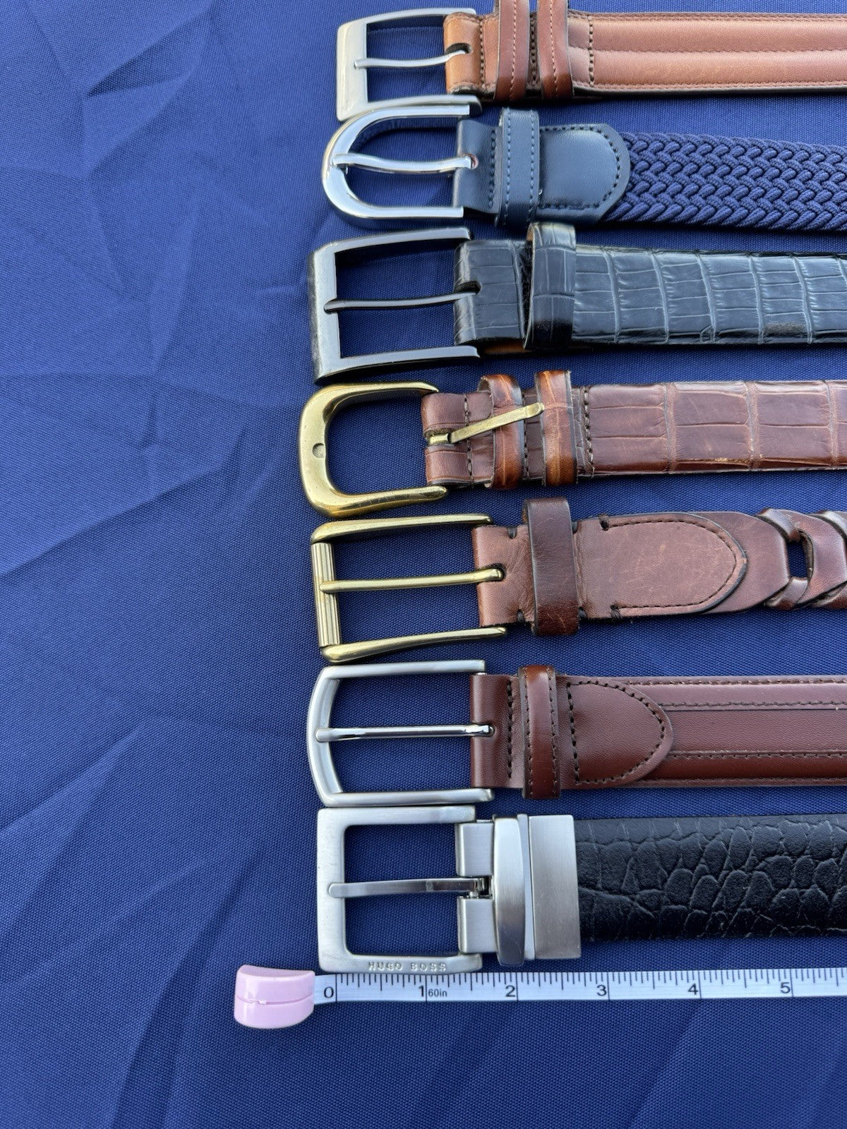 Men Designer Lot of 7 Mens Belts Remo Tulliani,Cole Hahn, Hugo Boss, Torino etc.