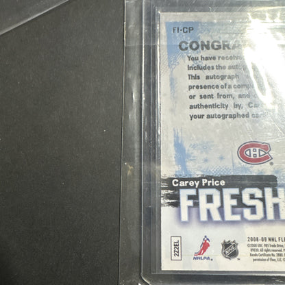 Rare!!2008-09 Fleer Ultra Fresh Ink Carey price  #FI-CP Auto
