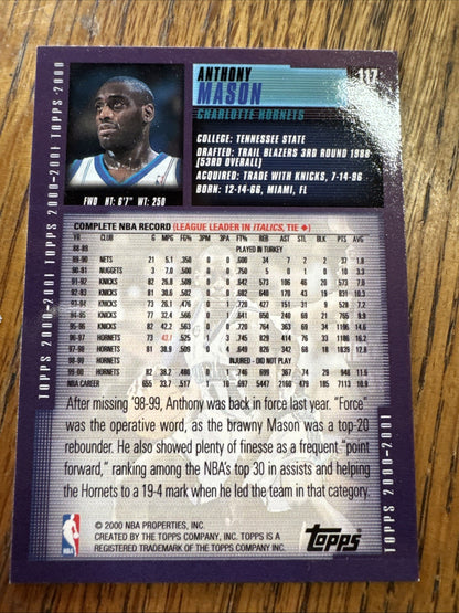 2000-01 Topps - Anthony Mason #117
