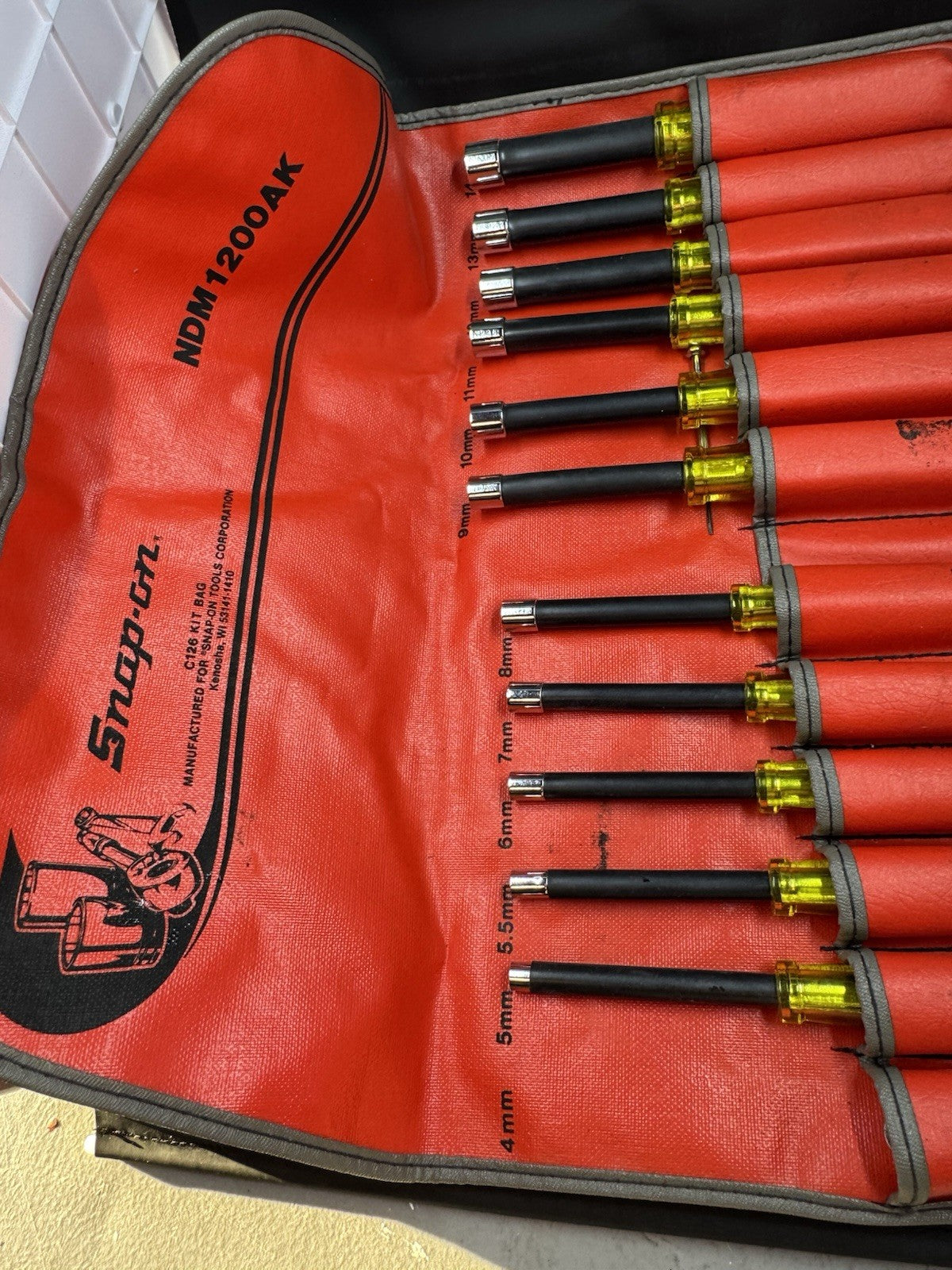 Snap On Metric Nut Driver Set With Case