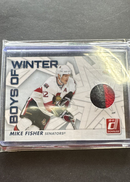 2010-11 Donruss - Boys of Winter Mike Fisher #14 Threads Prime 98/100 (MEM)