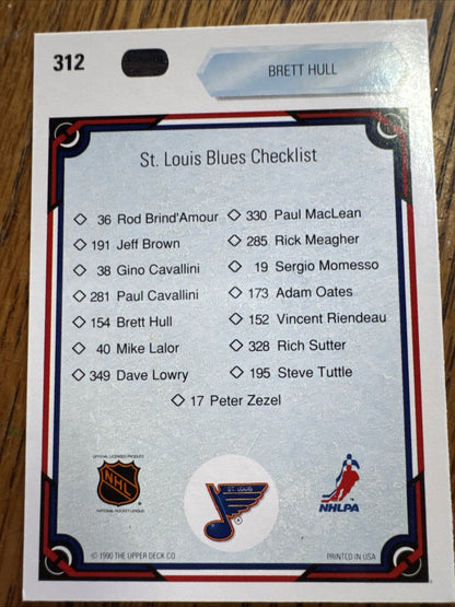 1990-91 Upper Deck - Team Checklist Brett Hull #312