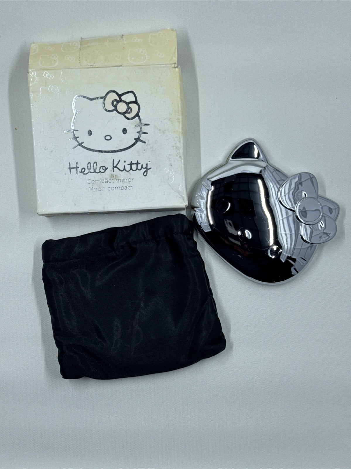 RARE Sephora Hello Kitty Limited Edition Silver Compact Mirror 2011