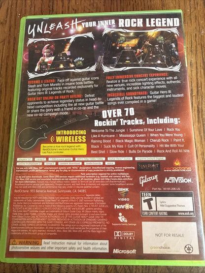 Guitar Hero 3 III: Legends Of Rock Xbox 360 Game CIB Complete With Manual
