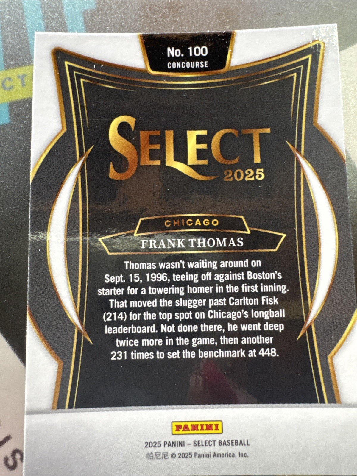 2025 Panini Select - Concourse Frank Thomas #100