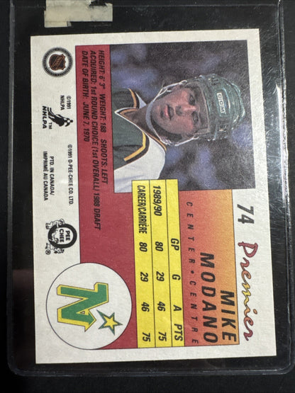 1990-91 O-Pee-Chee Premier - Mike Modano #74 (RC)