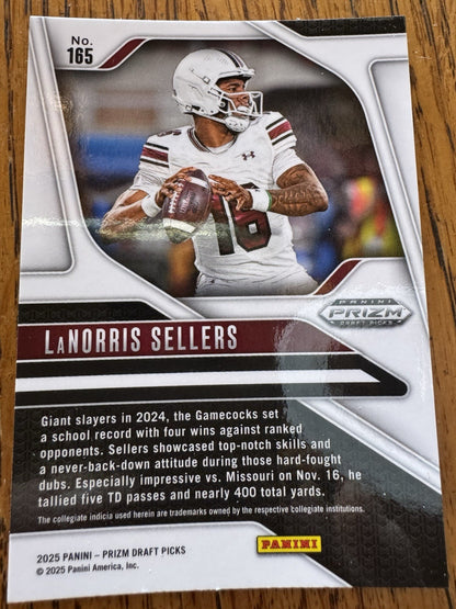 2025 Panini Prizm Draft Picks - LaNorris Sellers #165 Silver Prizm (RC)