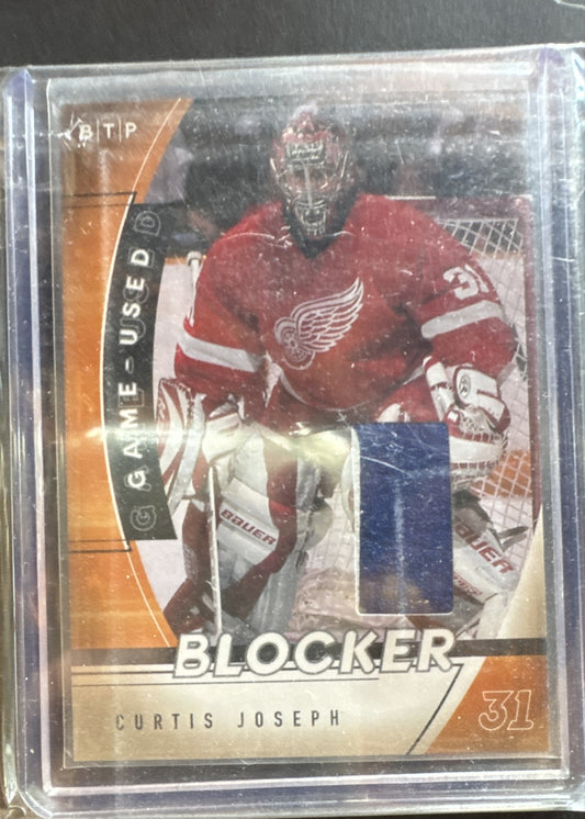 2002-03 In the Game Be A Player Between the Pipes - Game-Used Blocker Curtis...
