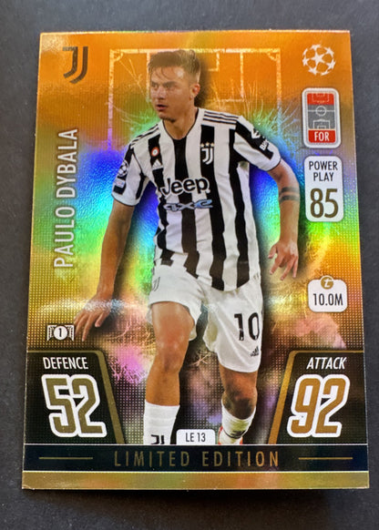 2021-22 Topps Match Attax UCL Extra - Limited Edition Gold Paulo Dybala #LE 13