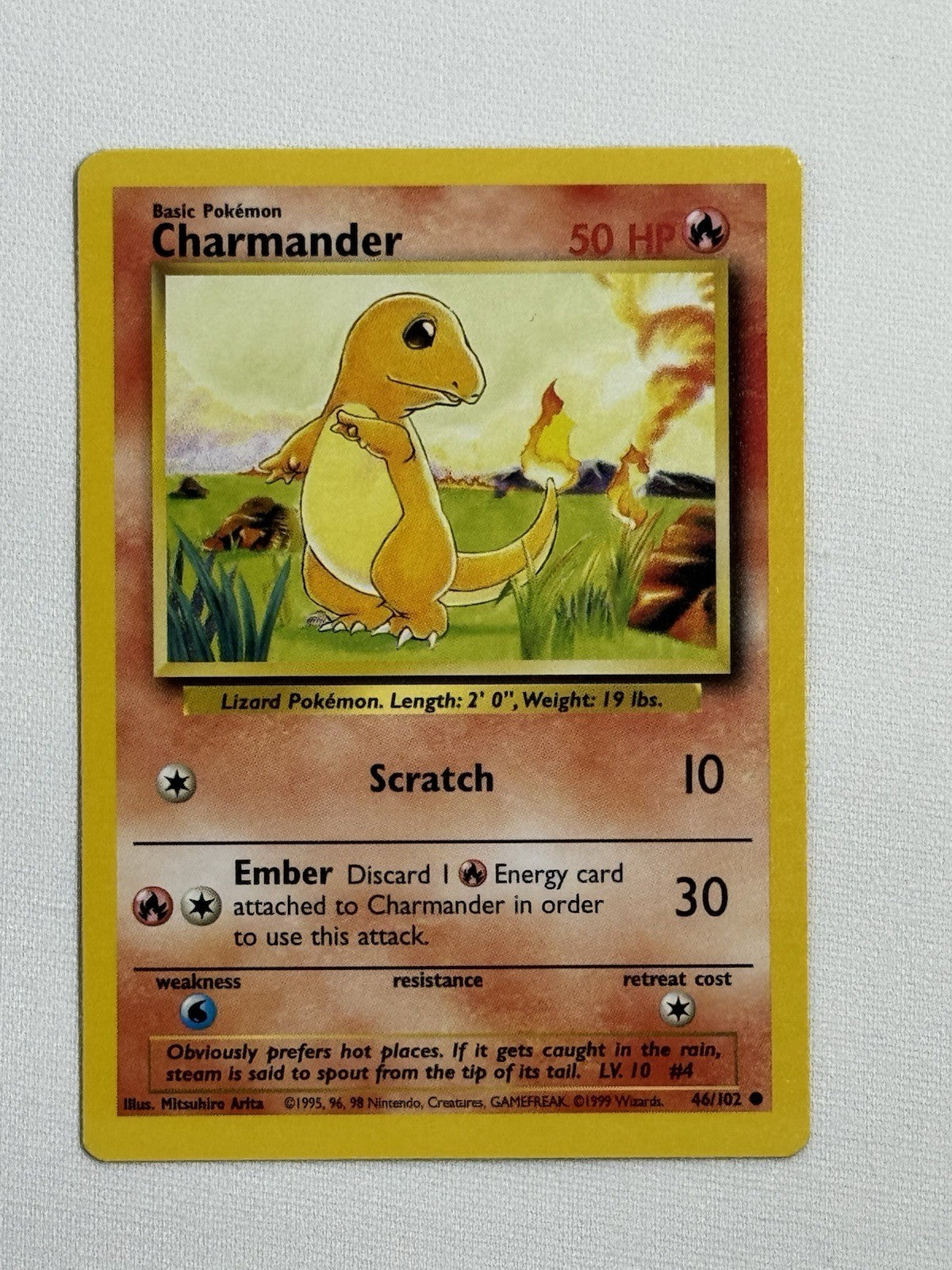 Pokémon TCG - Charmander - 46/102 -  - Base ( Lightly Played )