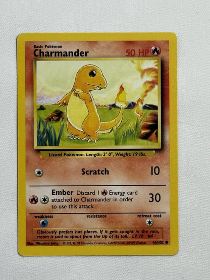 Pokémon TCG - Charmander - 46/102 -  - Base ( Lightly Played )