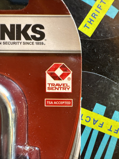 Brinks 40Mm Heavy Duty Zinc Die-Cast Resettable TSA Luggage Padlock