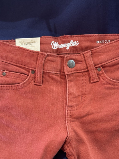 Wrangler Girl's Vibrant Chili Rust Bootcut Jeans 112371945