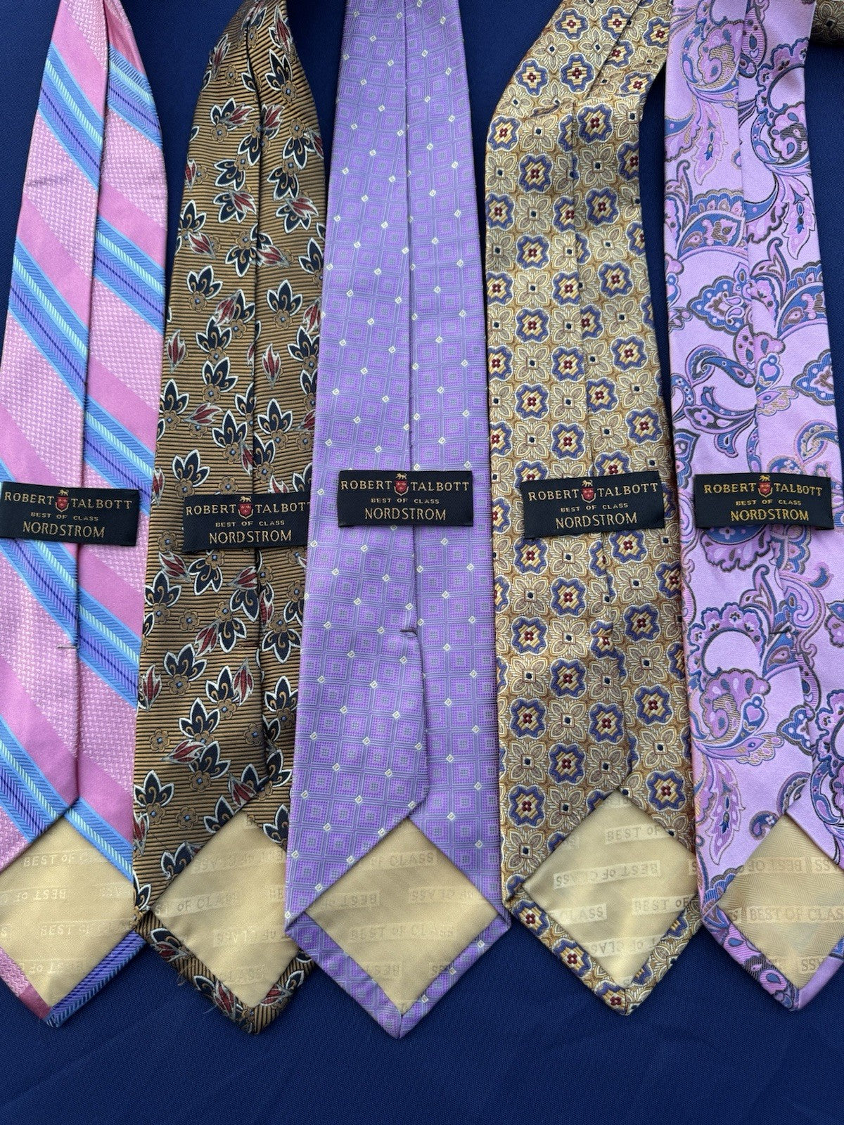 Robert Talbot Best Of Class Nordstrom Silk Neck Tie Lot Of 5