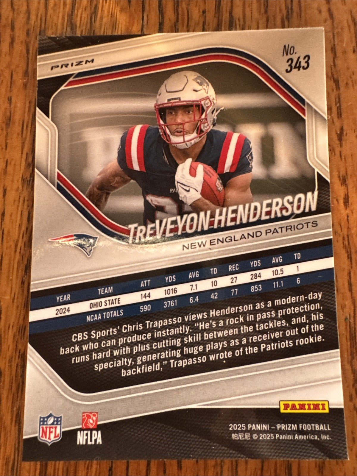 2025 Panini Prizm - Rookies TreVeyon Henderson #343 Neon Green Pulsar Prizm (RC)