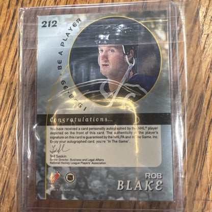 1998-99 In the Game Be A Player - Rob Blake #212 Silver Autographs (AU)