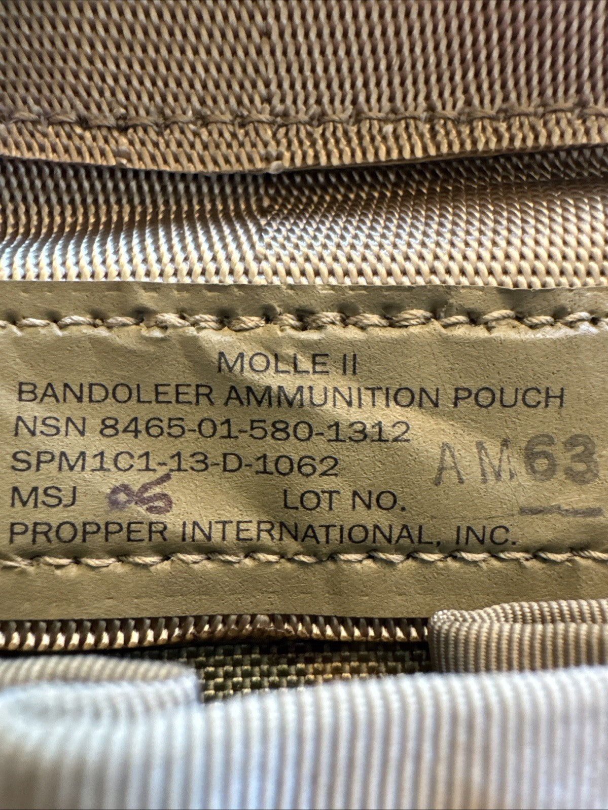 Specialty Group Inc MOLLE II Bandoleer Ammunition Pouch NSN 8465-01-580-1312