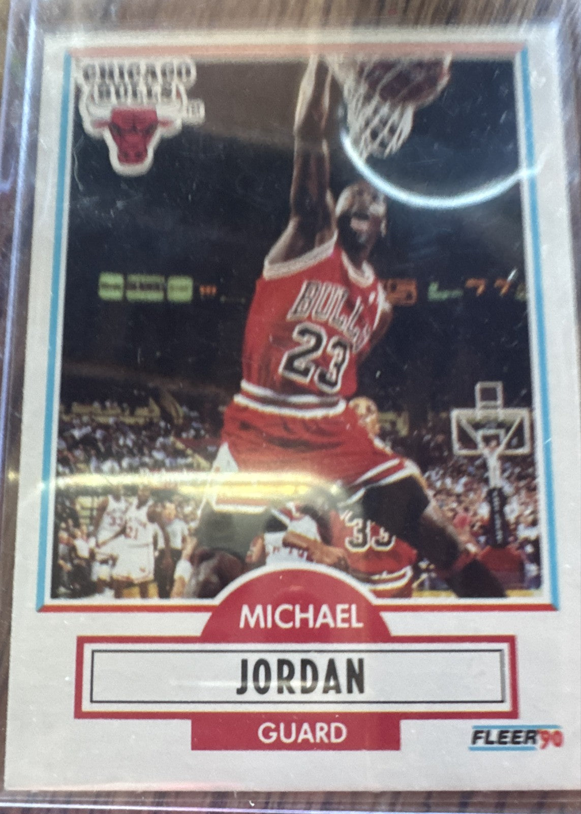 1990-91 Fleer - Michael Jordan #26 Black Line Above Biographical Information