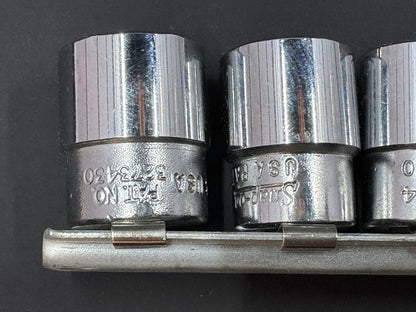 Snap On 1/4" Drive 10pc. Socket Set SAE 6 Point Shallow TM Series TM6-TM18