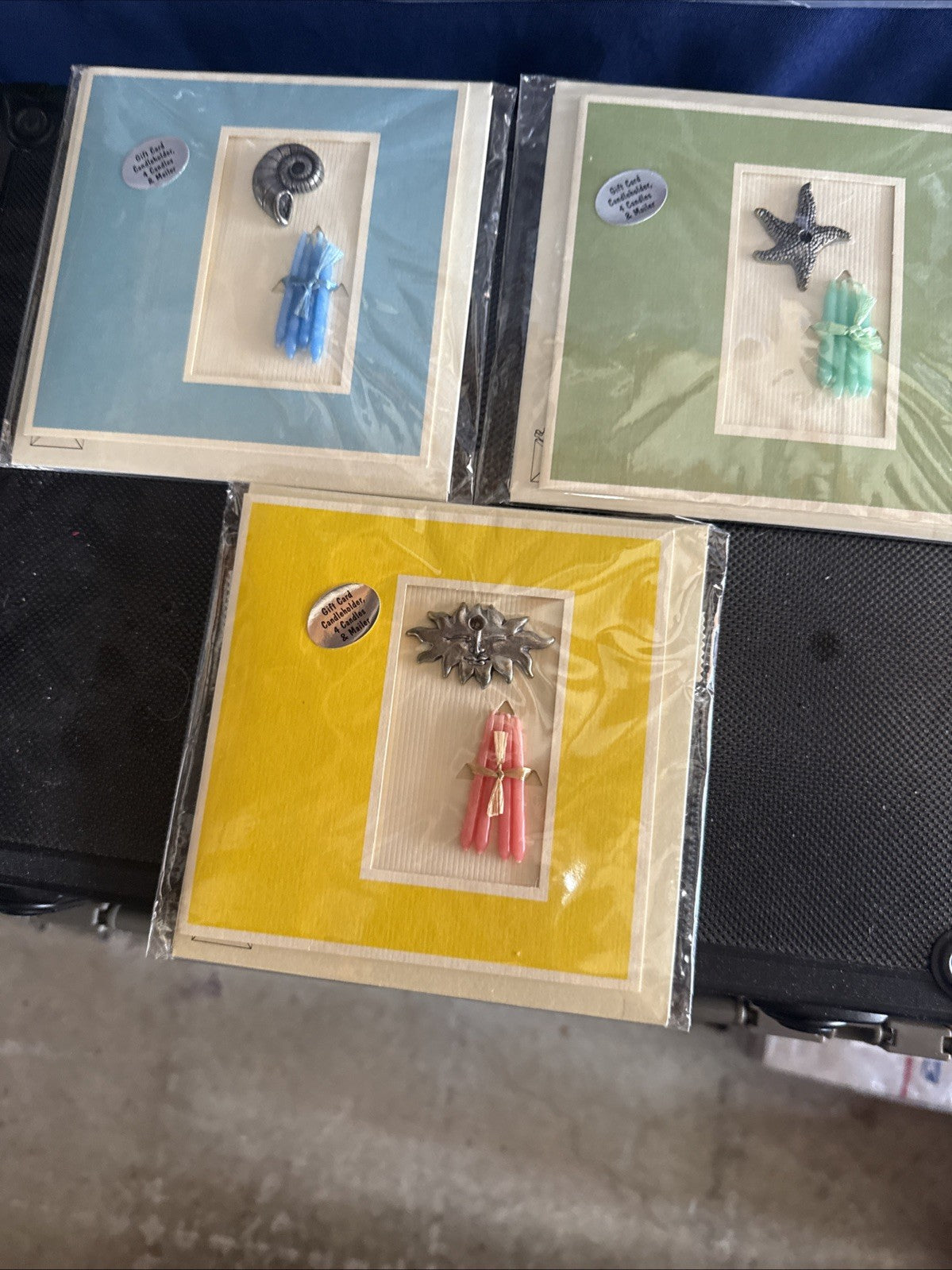 Candle LightUp Cards SET OF (3)H VTG RARE 1999
