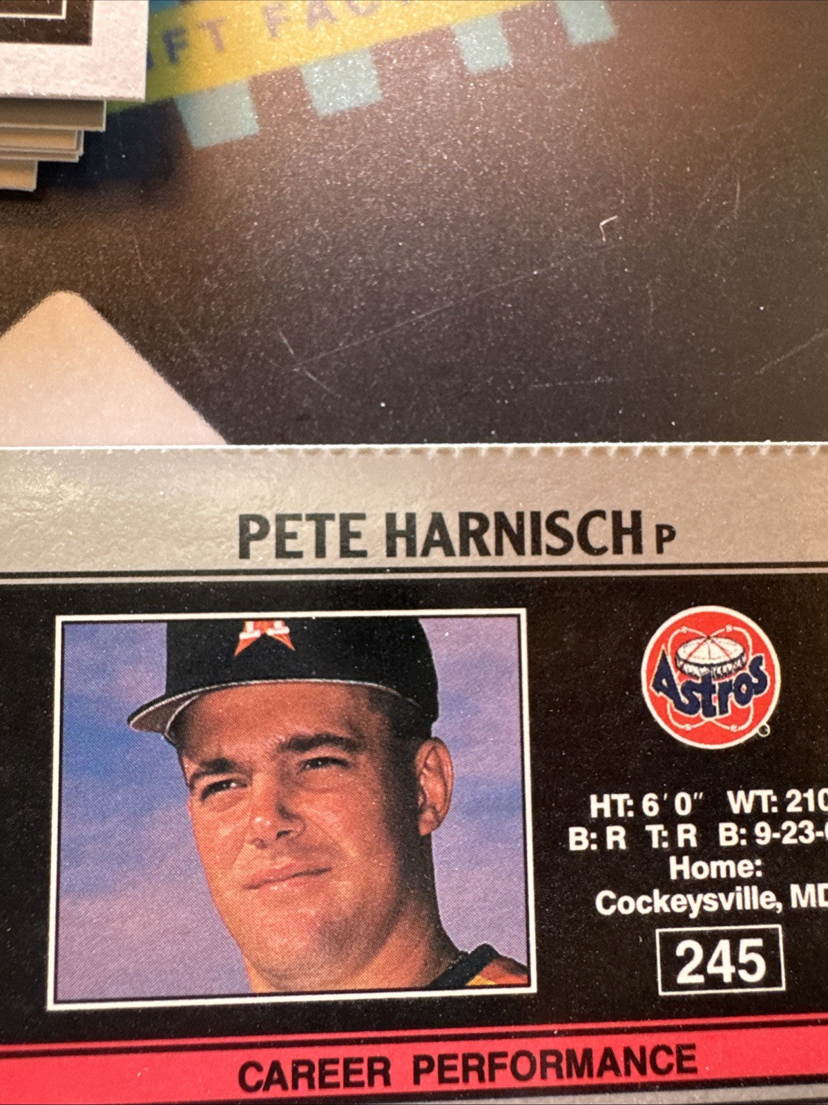 1991 Leaf - Pete Harnisch #245 Error Card!