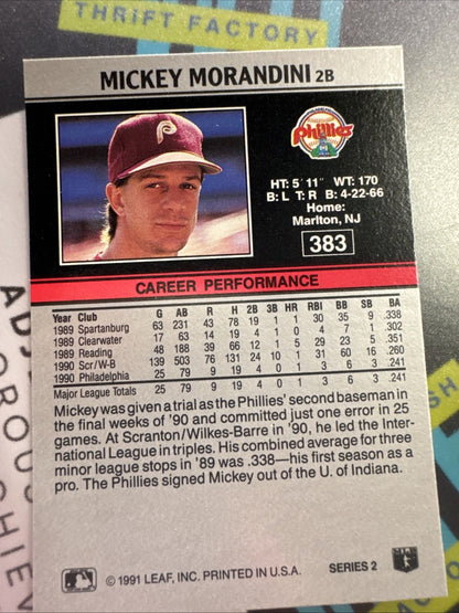 1991 Leaf - Mickey Morandini #383