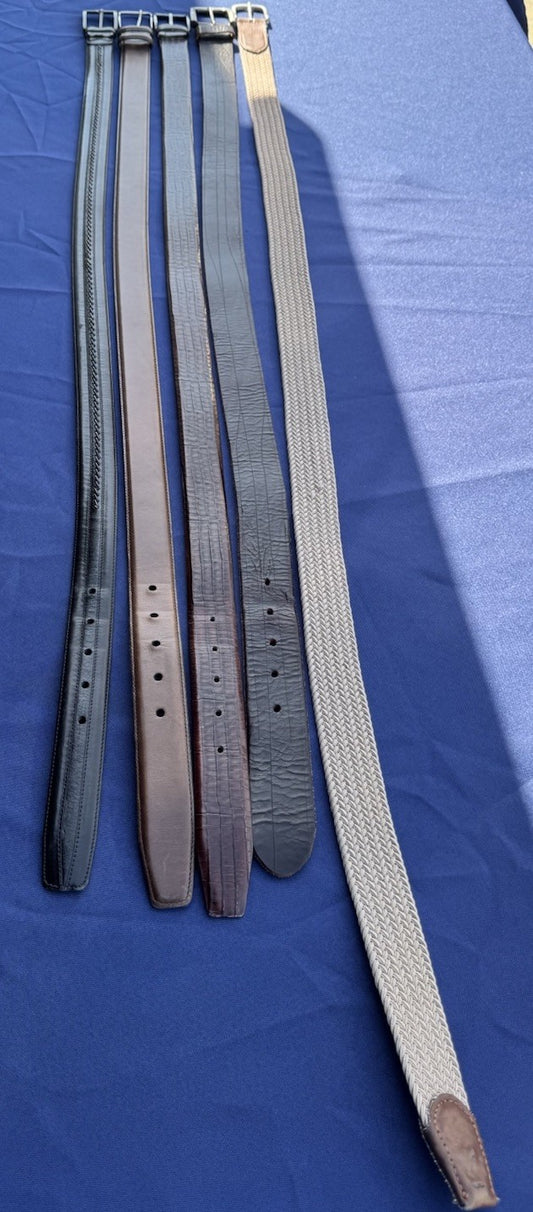 Men Designer Lot of 5 Mens Belts Hugo Boss, Nordstrom, Mezlan, Ted Baker etc.