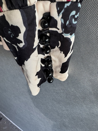 Diane Von Furstenberg floral fitted shirt Size Small