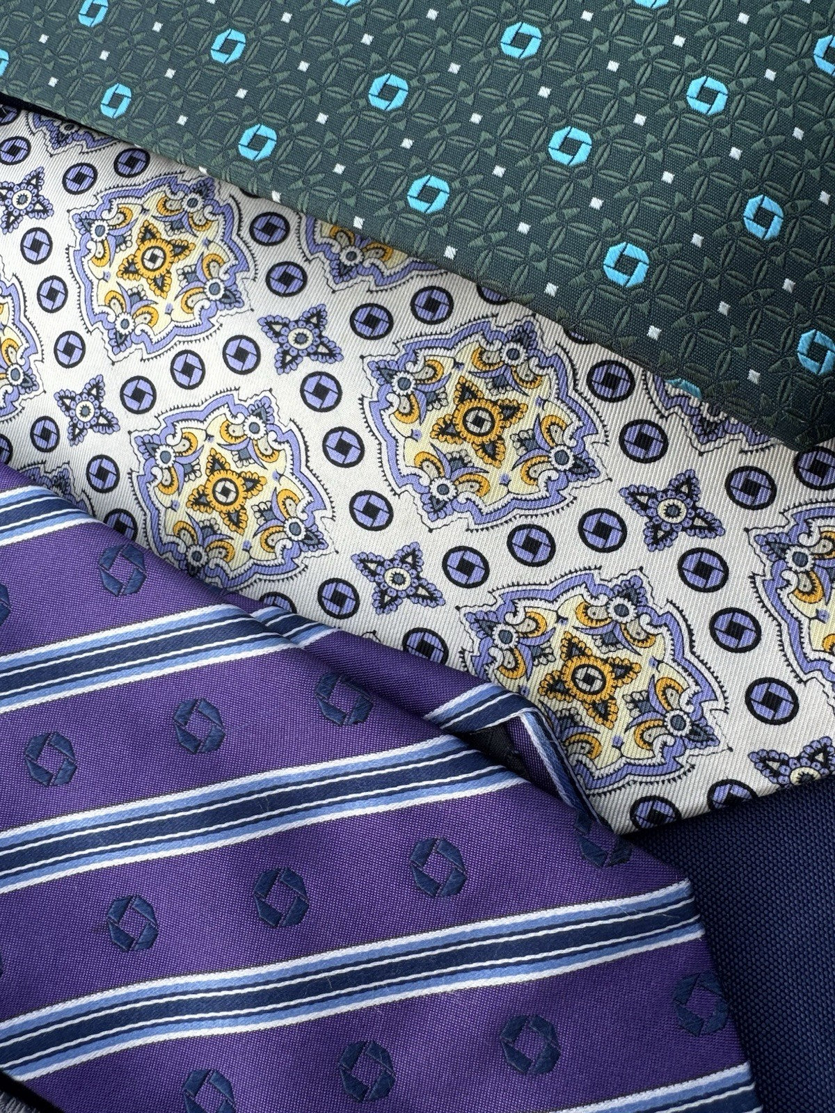 LOT OF 10 VTG Chase Bank Men's 100% Silk Necktie Manhattan New York USA