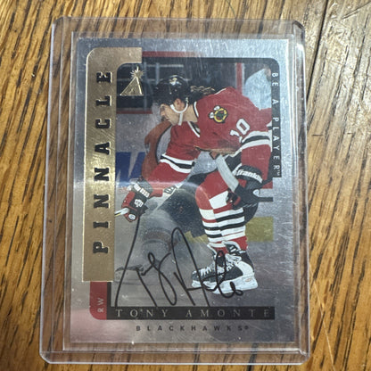 1996-97 Pinnacle Be a Player Silver Autographs Tony Amonte Auto Chicago #66