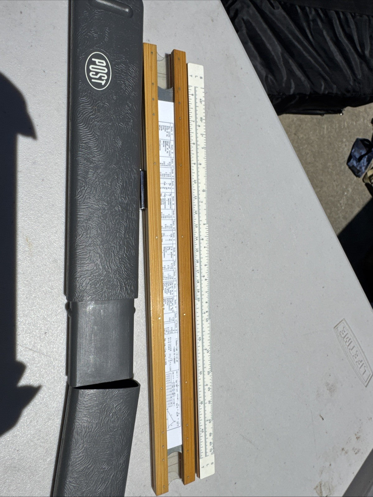 Vtg Post Slide Rule 1447 Hemmi Japan Bamboo Fredrick Post Co