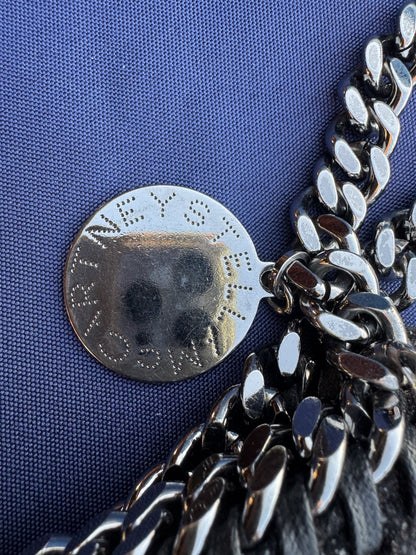 STELLA MCCARTNEY Black Metallic Shaggy  Falabella Deer Tote