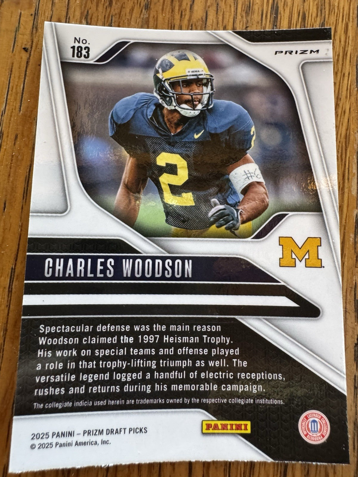 2025 Panini Prizm Draft Picks - Charles Woodson #183 Green Prizm