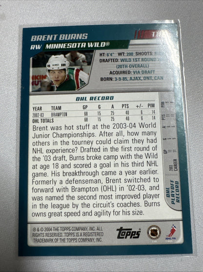 2003-04 Topps Traded - Brent Burns #TT117 (RC)